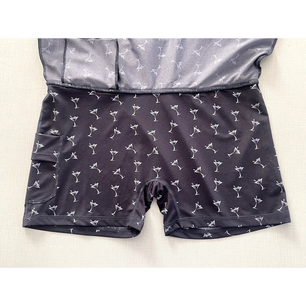 Golftini Sz L Asymetrical Skort Blue Print Stretch Pickleball Tennis Golf Pocket - Picture 7 of 12